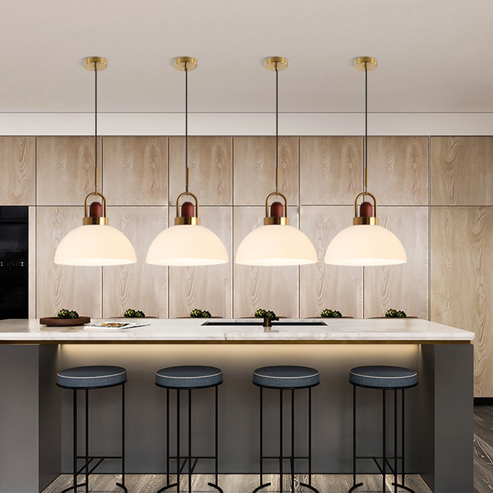 Milk White Glass Pendant Light Nordic Single Head Simple Creative Kitchen Bar Small Chandelier