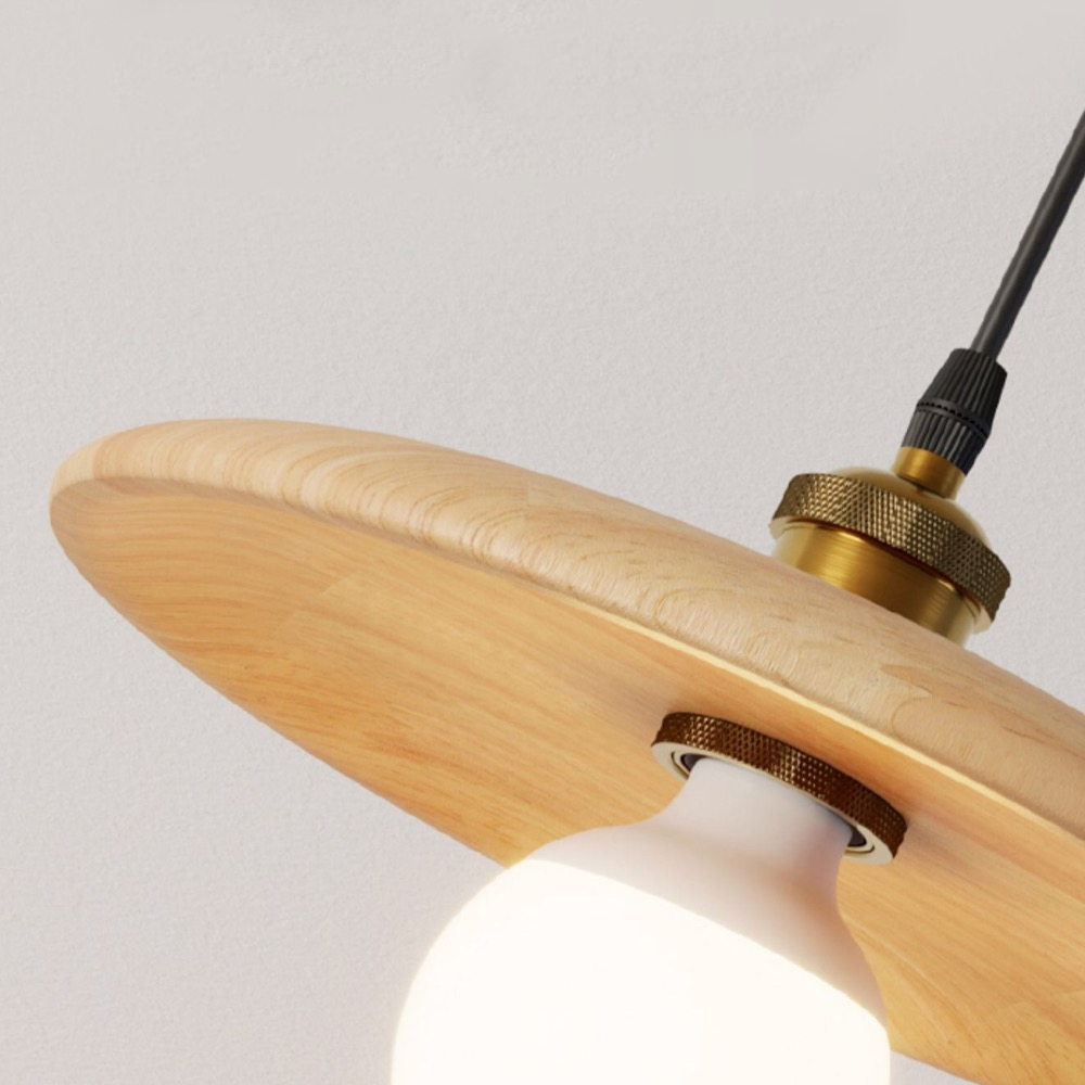 Japanese Kitchen Island Walnut Pendant Light B&B Bedroom Bedside Small Solid Wood Chandelier