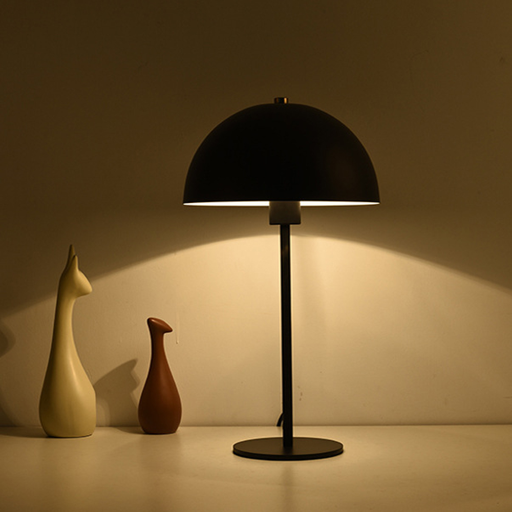 Plug In Mushroom Table Lamp Bedroom Bedside Creative LED Metal Desk Light