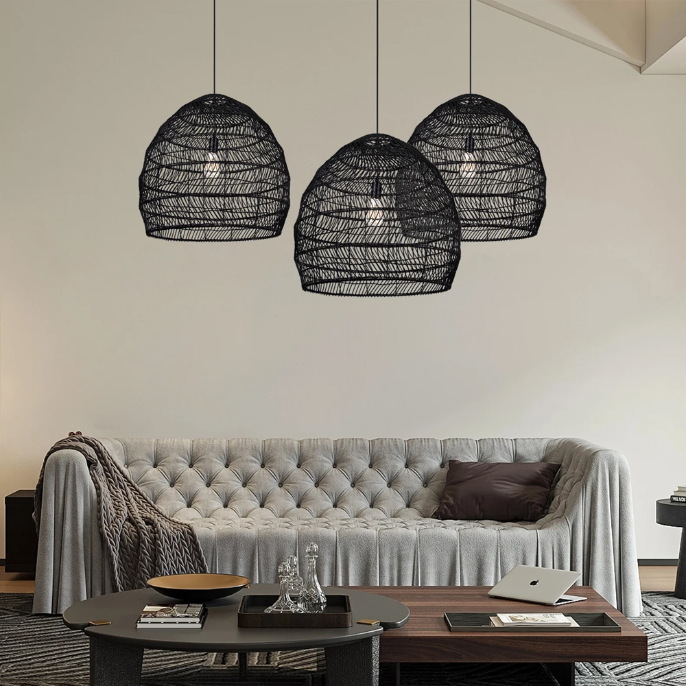 Florida Dining Room Rattan Pendants Light Fixture
