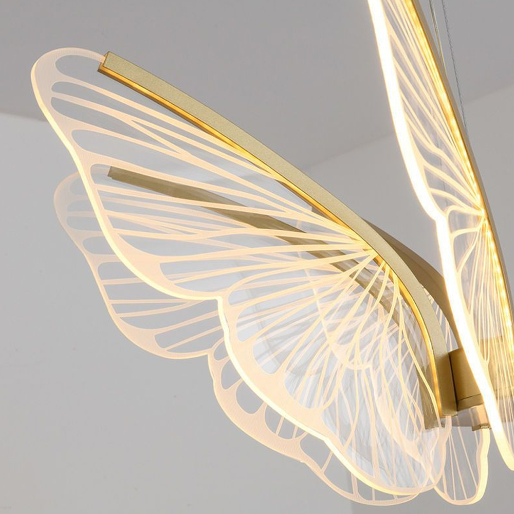 Luxury Postmodern Butterfly Chandelier Living Room Nordic Style Pendant Light