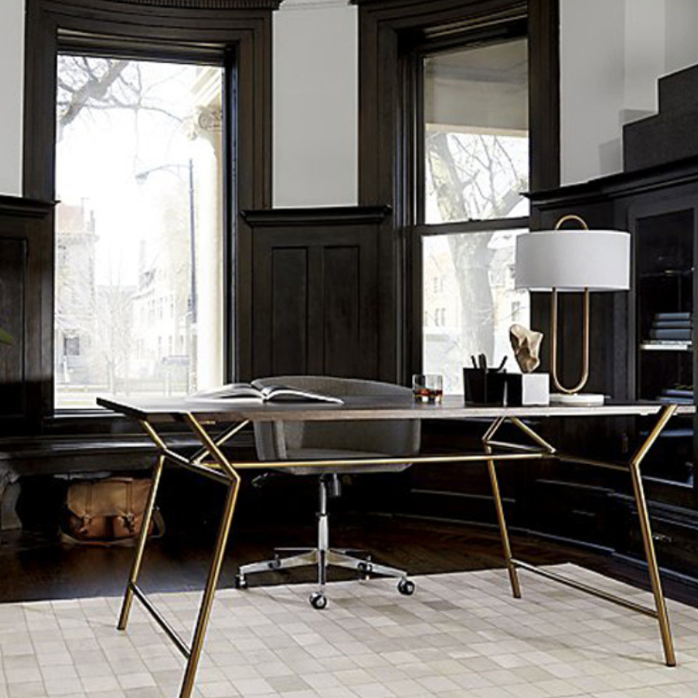 American Simple Marble Fabric Table Lamp White Modern Cozy Bedside Decor Light