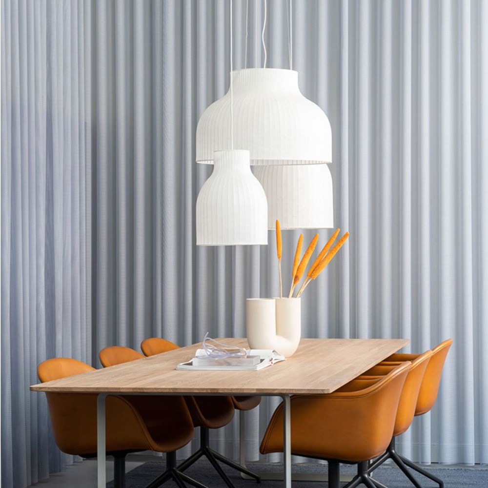 Handmade Elegant Fabric Pendant Lamp Unique Design Boho Chandelier for Cozy Living Rooms