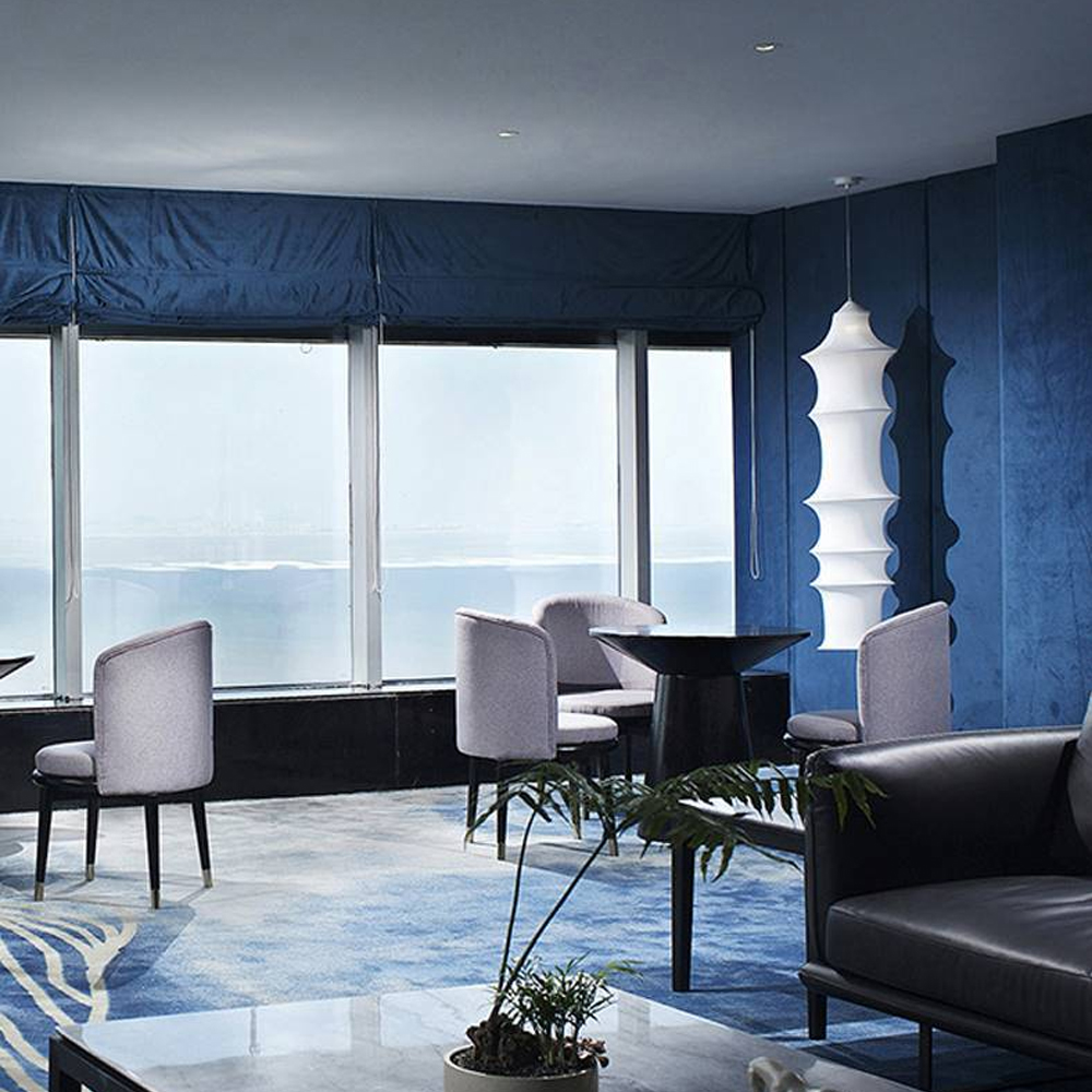 Nordic Fabric Chandelier Tatami Bamboo-shape Long Lantern Lighting Fixture