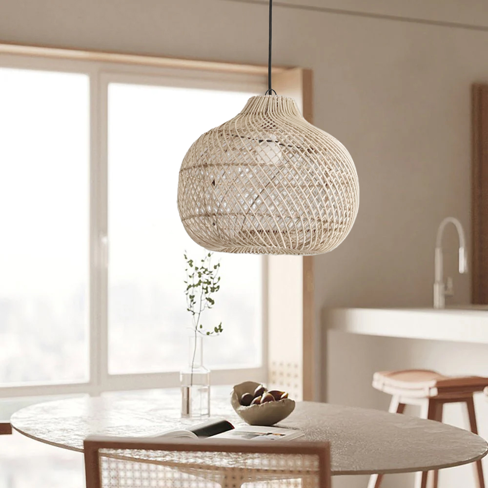 Vintage fresh and high-quality handmade rattan pendant Light