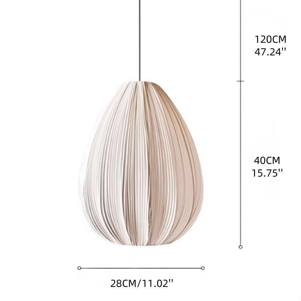 Wabi Sabi Style Retro Pleated Fabric Pendant Light