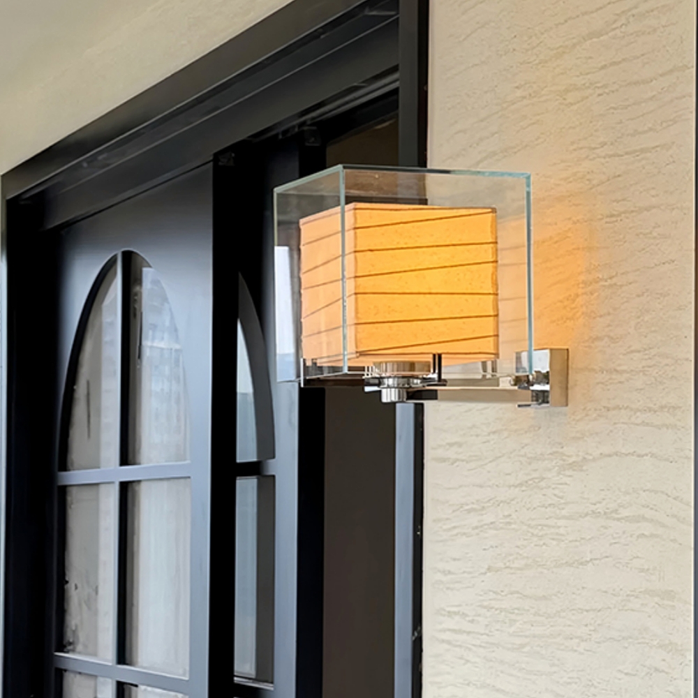 Japanese Minimalist Creative Bedroom Hallway Glass Wall Lamp