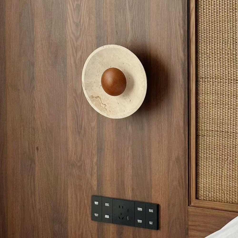 Wabi Sabi Yellow Cave Stone Natural Textural Bedside Light