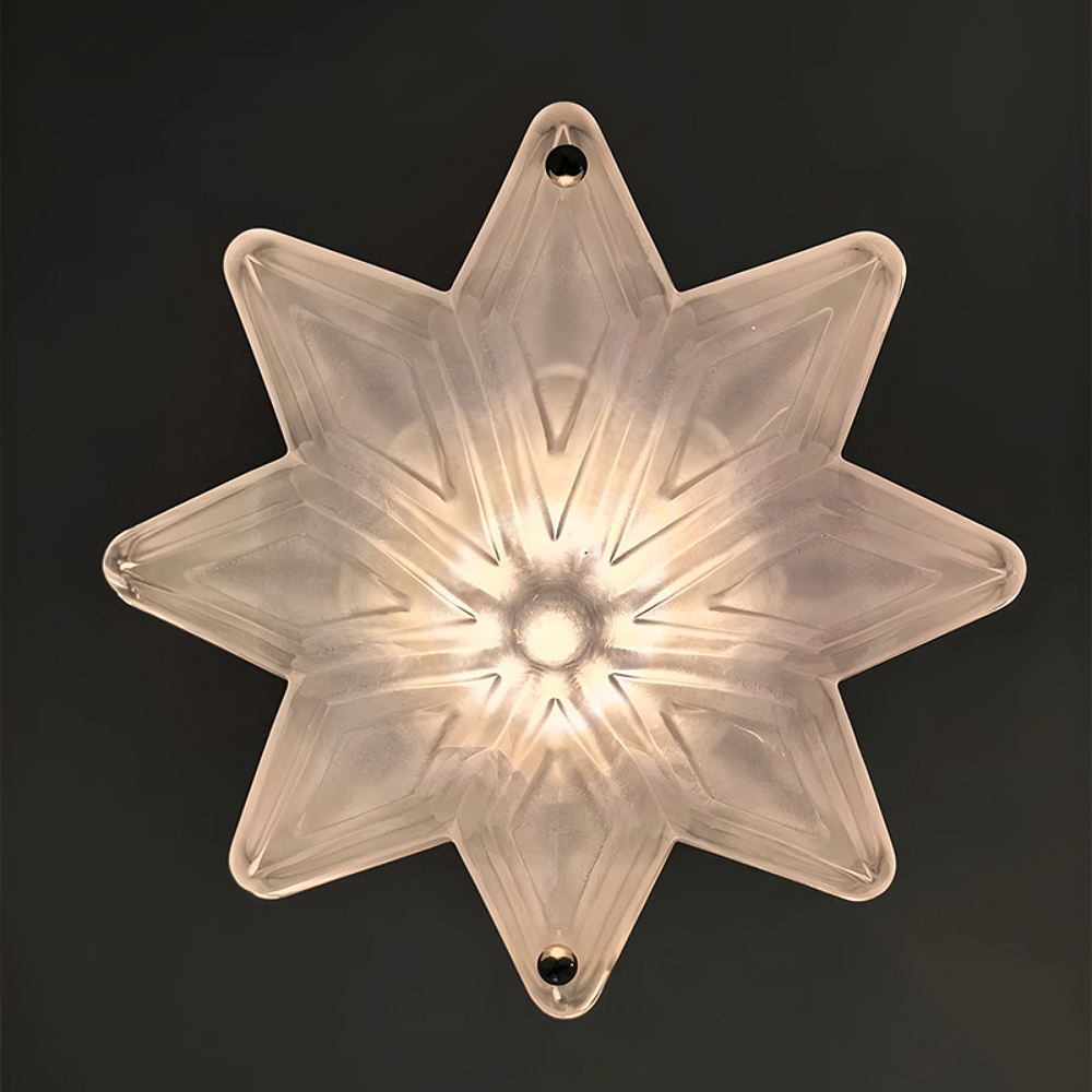 French-Style Murano Retro Star Glass Chandelier