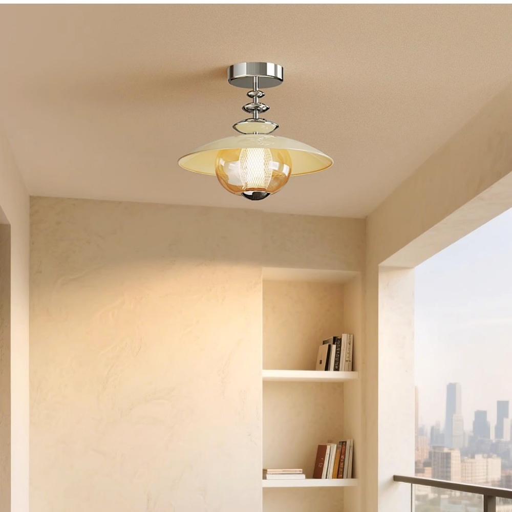 Retro Bauhaus Corridor Ceiling Light