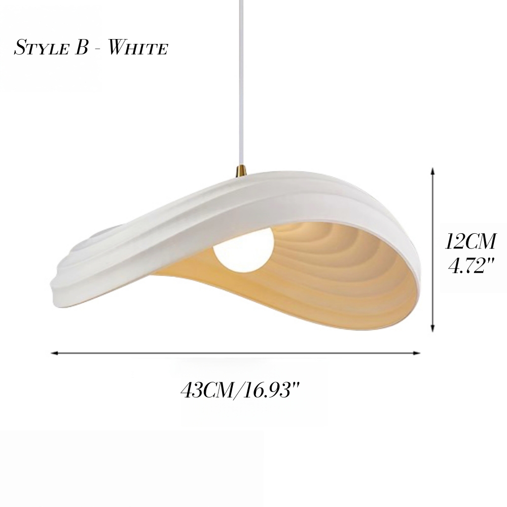 Nordic Minimalist Cream Resin Pendant Lamp