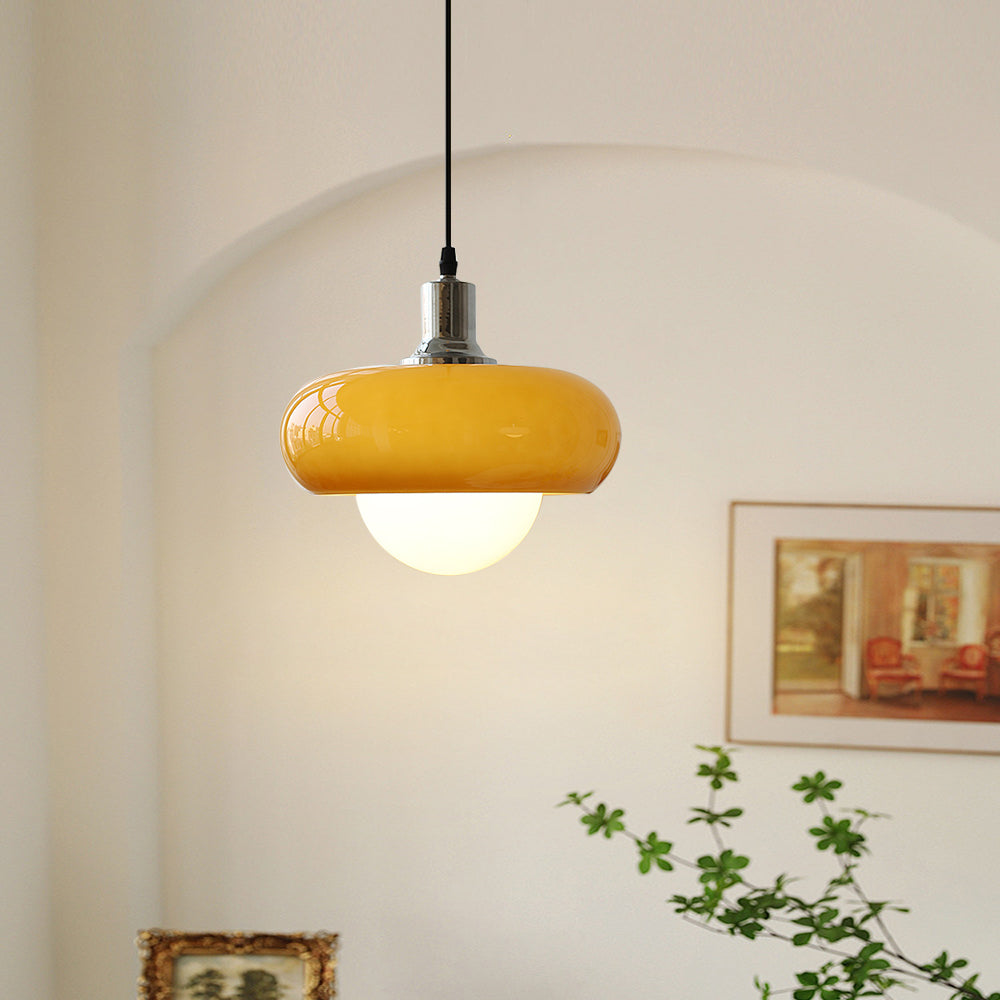 Mid Century Glass Pendant Light,Retro Hanging Pendants,Lighting 1970’s