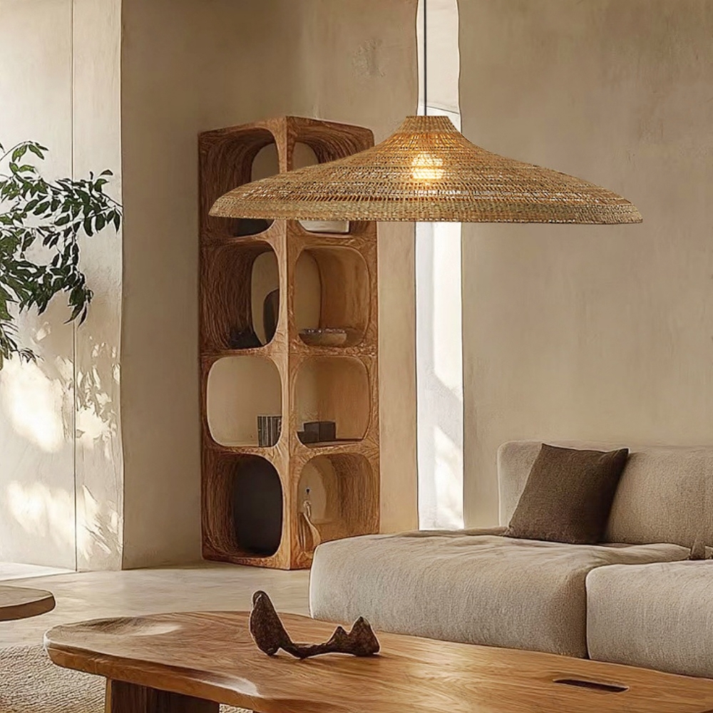 Handwoven Natural Water Hyacinth Pendant Lamp