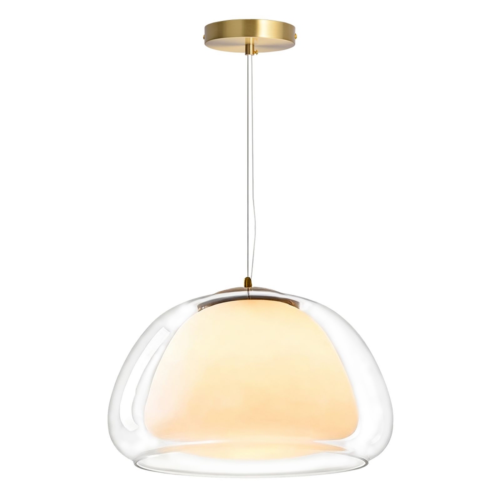 Modern Organic Glass Dome Pendant Light