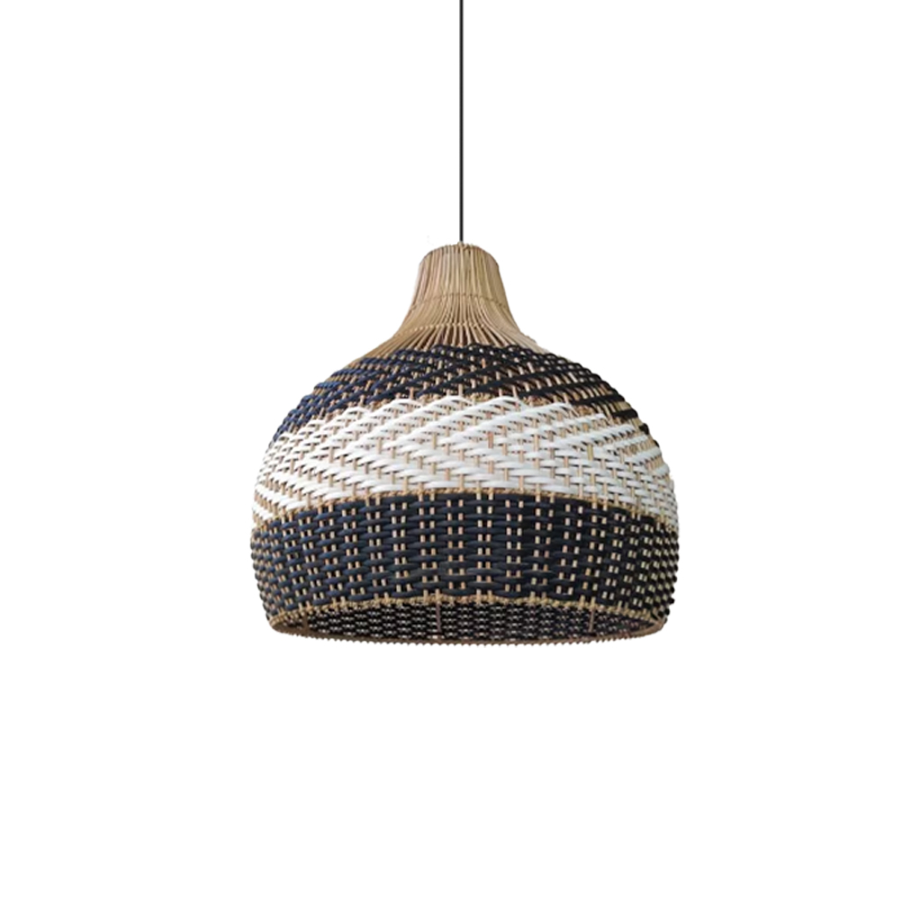 California Rattan Pendant Light Chandelier Coastal Interior Design Lighting Fixture
