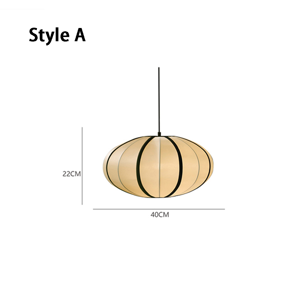 Living Room Satin Chandelier Japanese Medieval Vintage Pendant Lamps Set