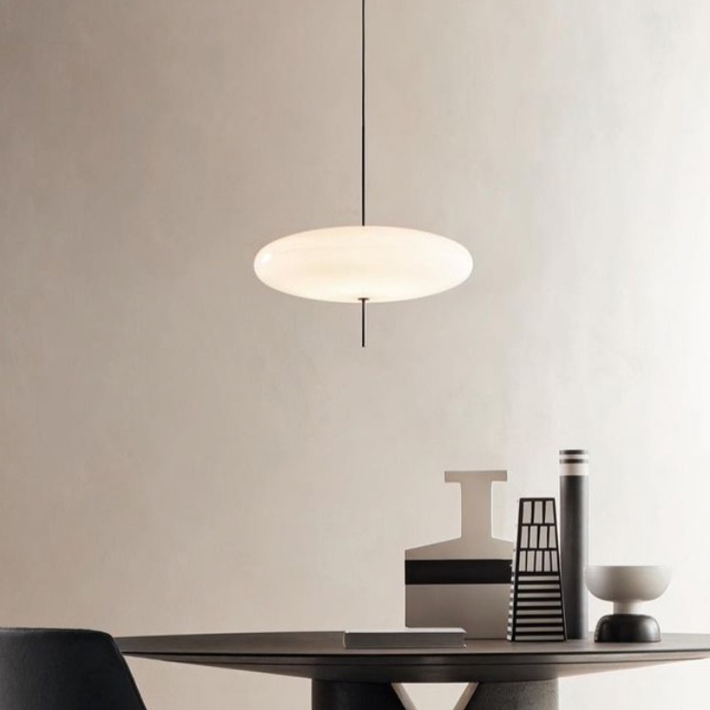 Danish Designer Glass Pendant Light Nordic modern Milk White Chandelier