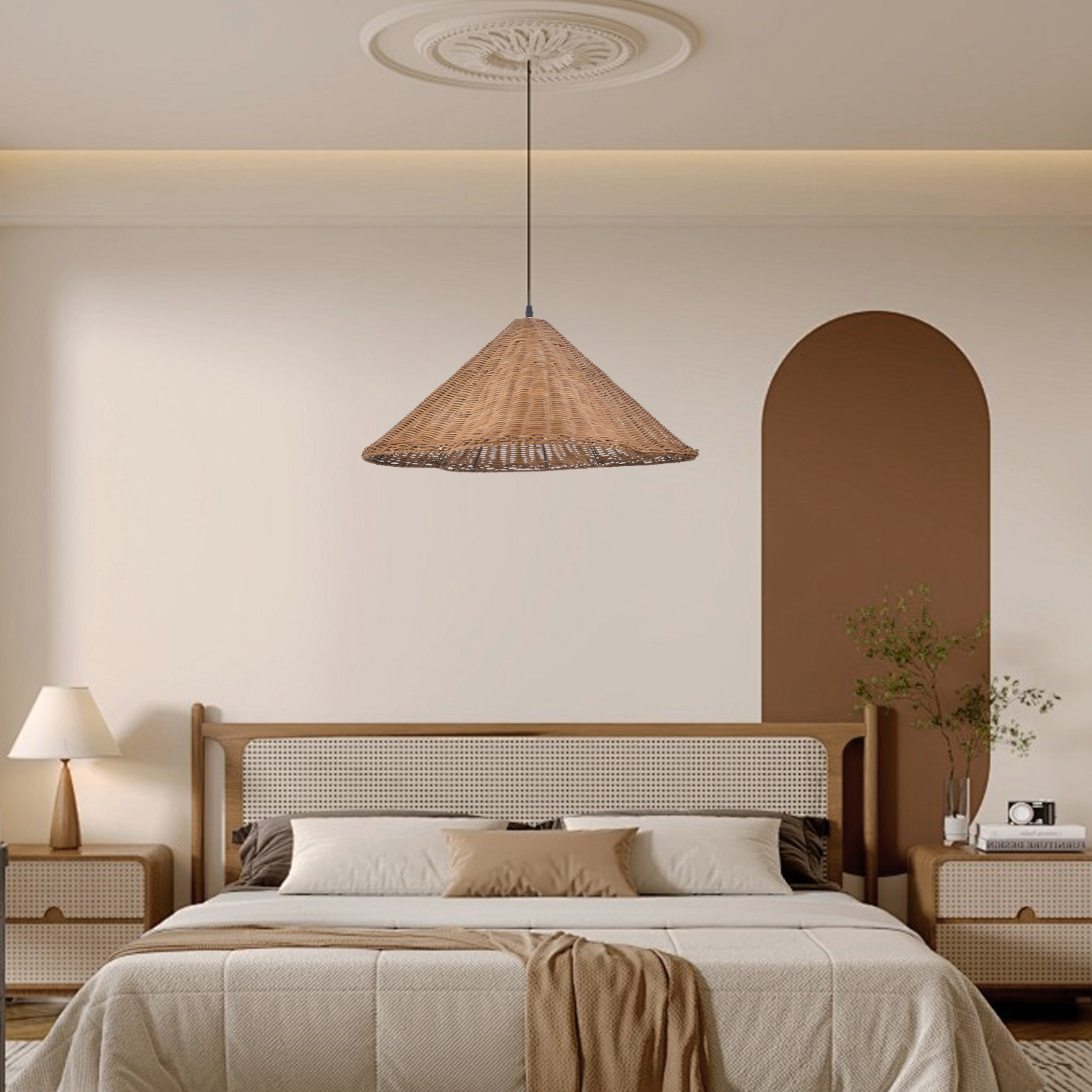 Simple Italian Silk Chandelier Nordic Living Room Bedroom Fabric Pendant Lights