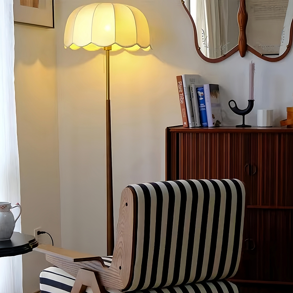  French Retro Floor Lamp Vertical Desk Lamp For Study Room Living Room