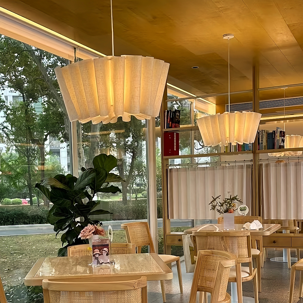 Japanese Retro Artistic Fabric Chandelier Wabi-sabi Home decor Pendant Light