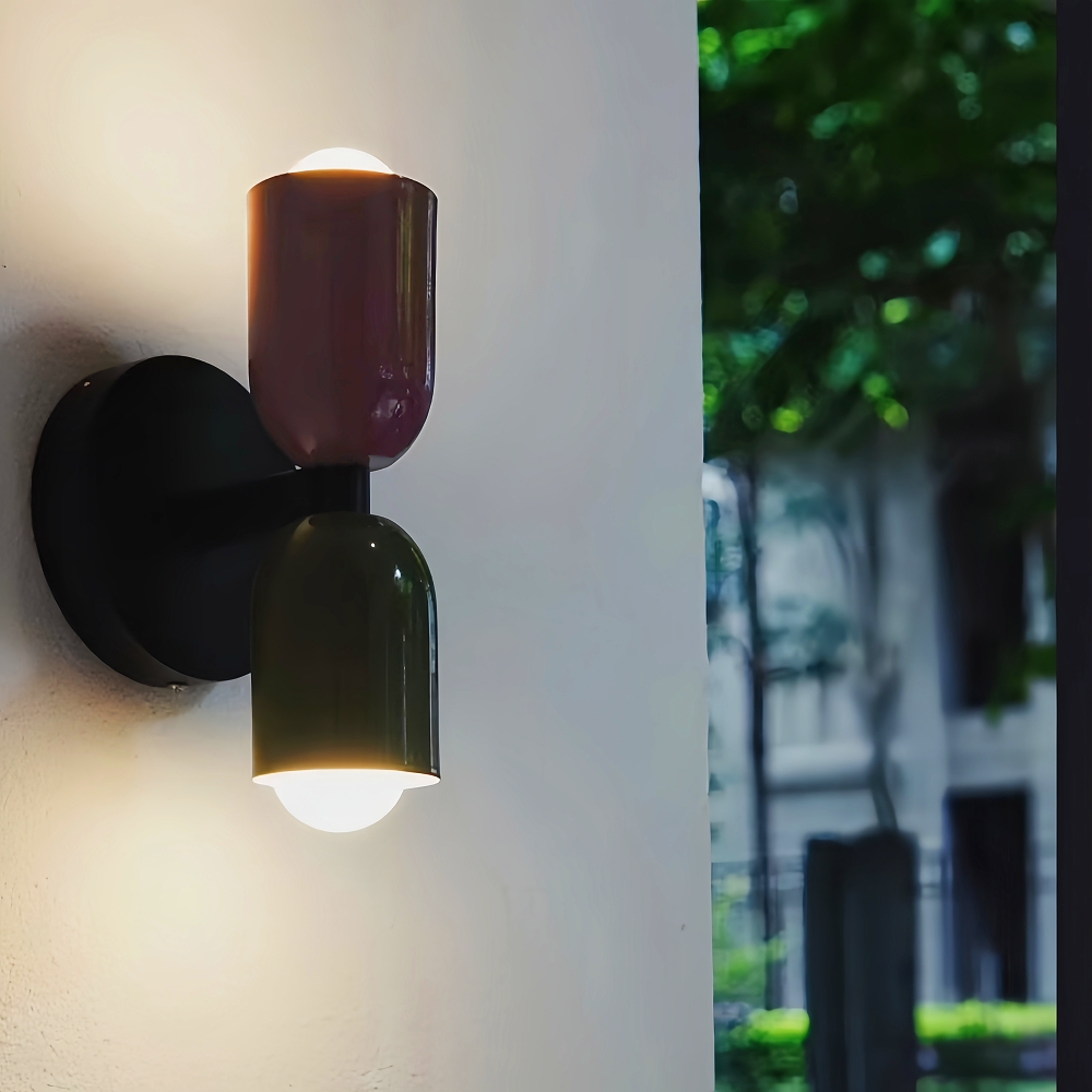 Morandi Color Retro Double Head Creative Home Decoration Wall Lamp