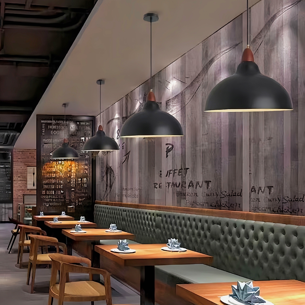 Nordic Industrial Minimalist Style Decor Black & White Kitchen Pendant Light