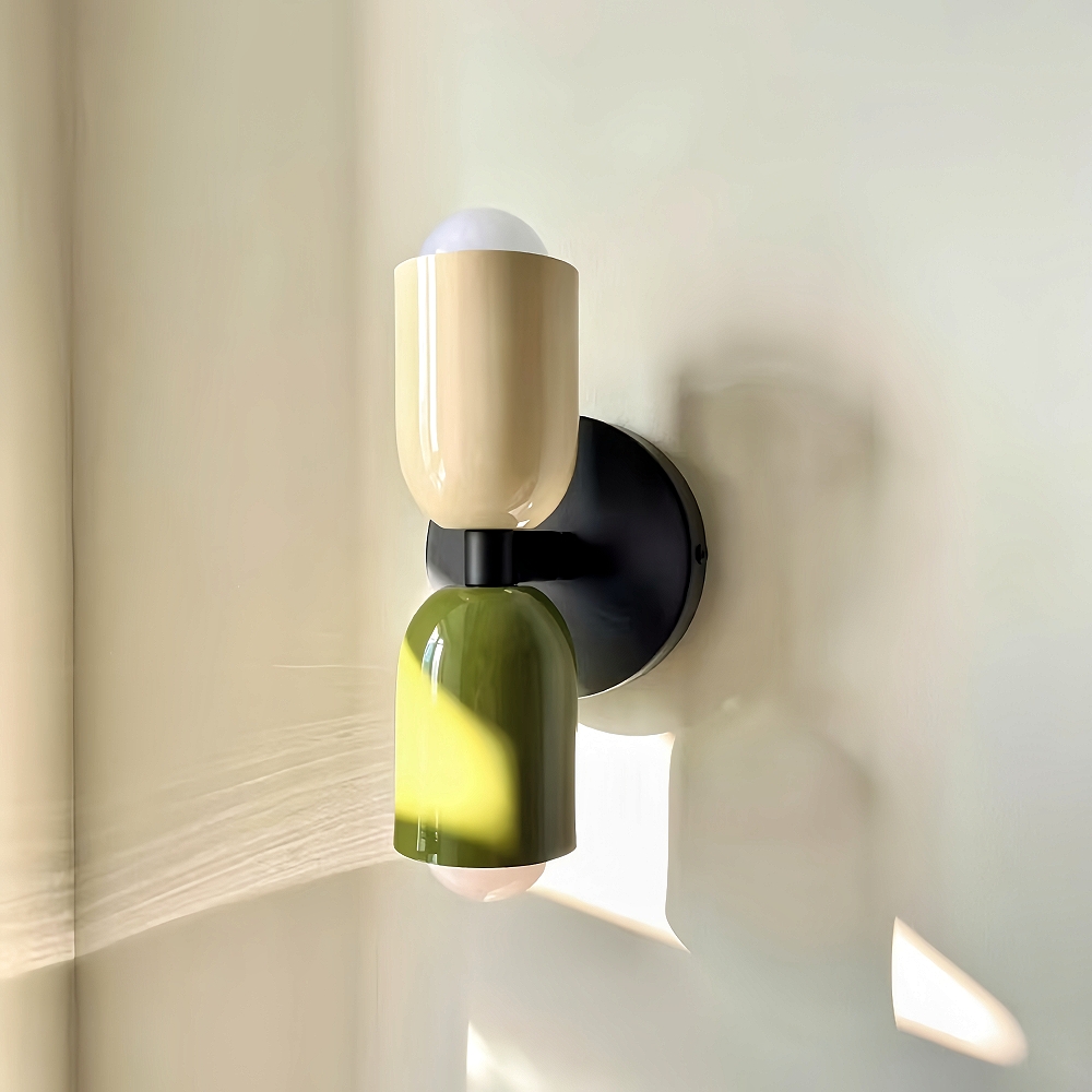 Morandi Color Retro Double Head Creative Home Decoration Wall Lamp