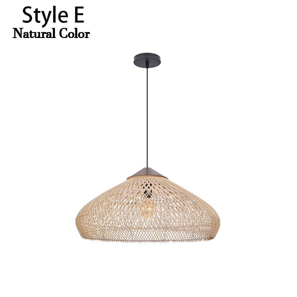 Wabi-sabi Rattan Chandeliers Rustic Handwoven Light Fixture for Restaurant