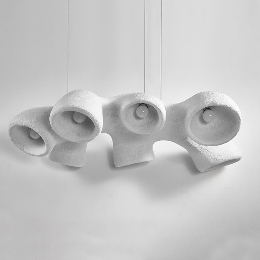 Designer Wabi-sabi Chandelier Micro-cement Original Handmade Living Room Pendant Lighting