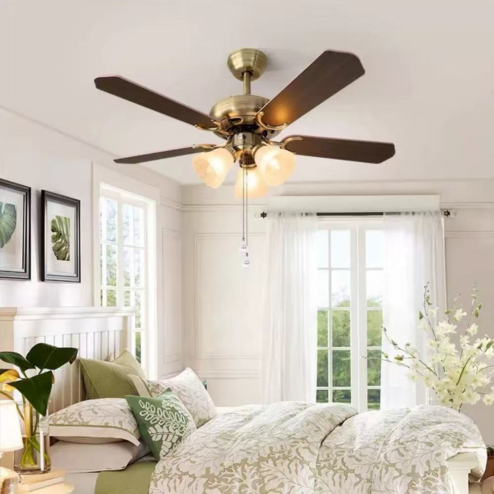 Mid-Century Vintage Ceiling Fan Light Modern Retro Fan Light Fixture