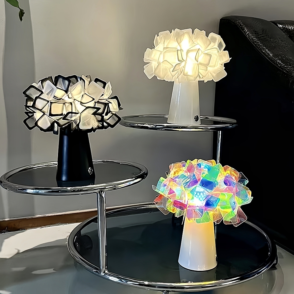 Modern Creative Colorful Flower Shaped Living Room Bedroom Decorative Desk Lamp