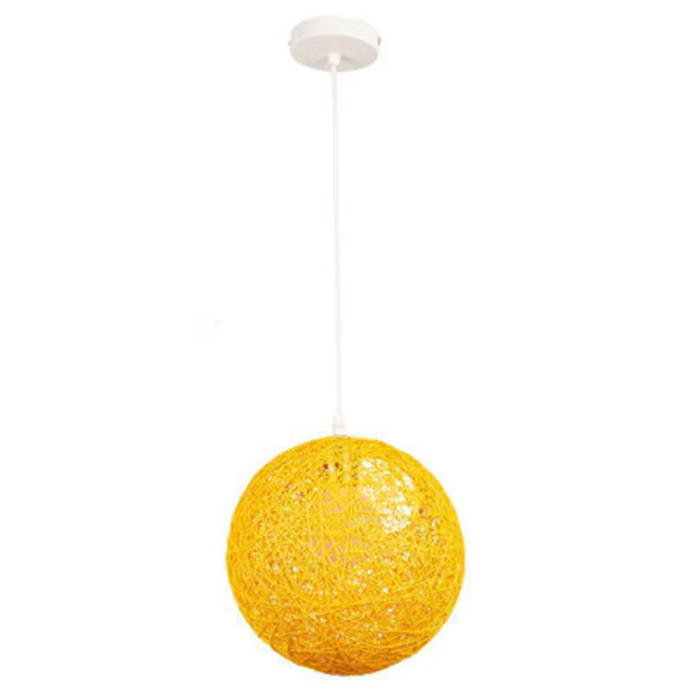 Creative handmade woven colorful rattan woven personalized circular chandelier