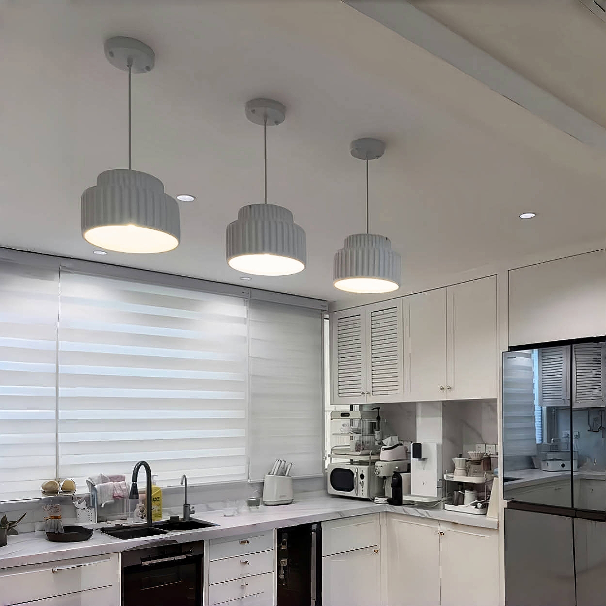 French Retro Style Cream Painted Embedded Ceiling Light Suitable For various Rooms And Corridor