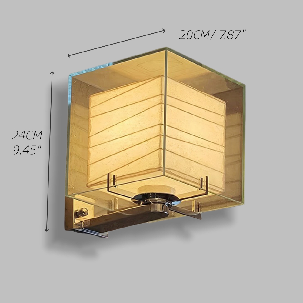 Japanese Minimalist Creative Bedroom Hallway Glass Wall Lamp
