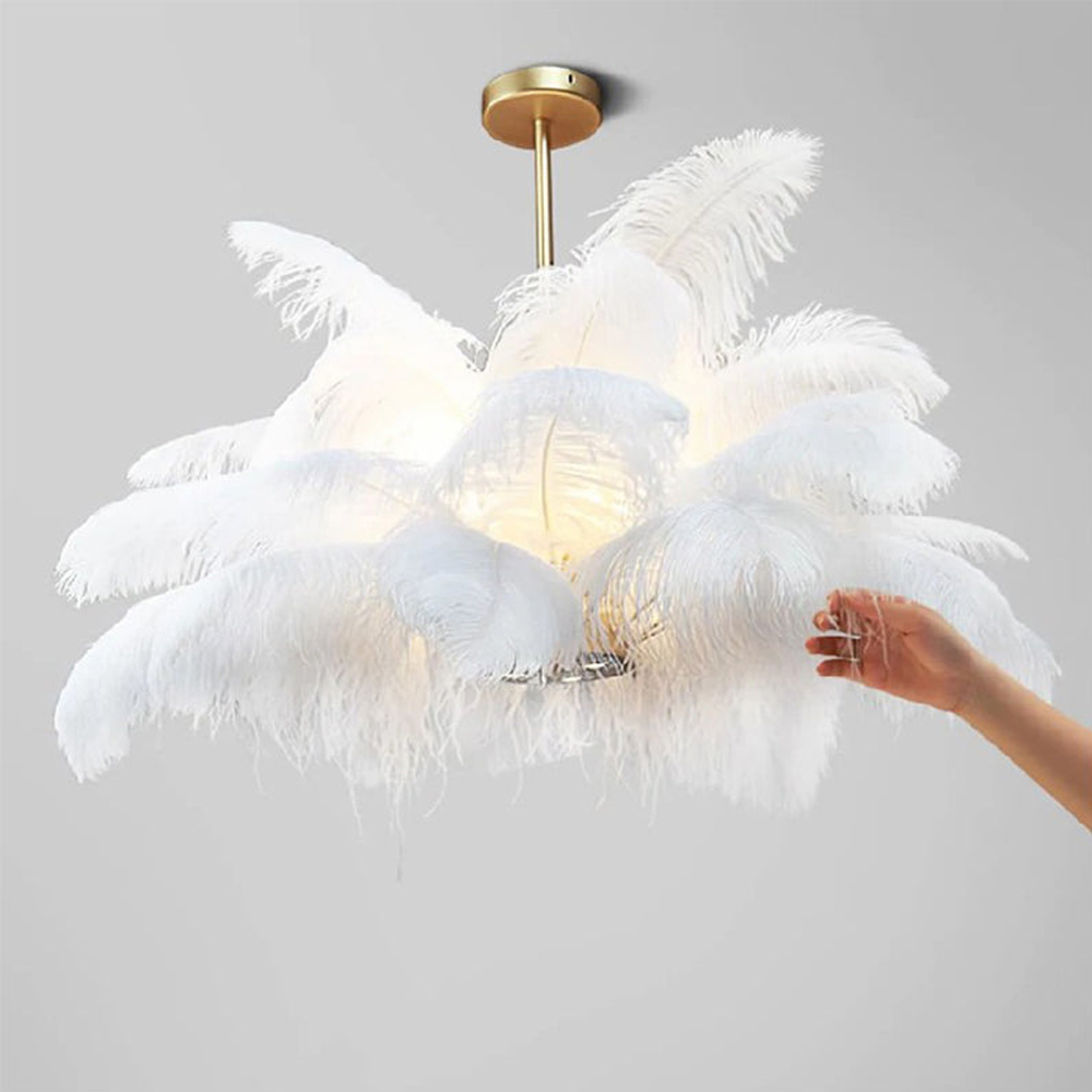 Modern Feather Home Chandelier Nordic Craft Pendant Lighting