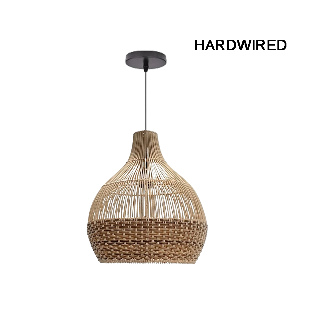 Paris Rattan Pendant Light Beautiful Boho Lampshade For Dining Room