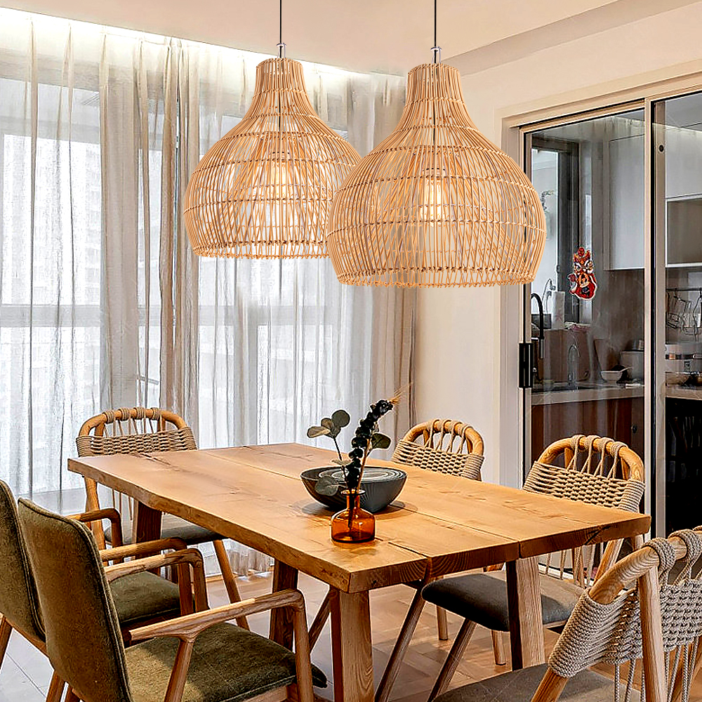 Boho Large Handmade Rattan Pendant Light