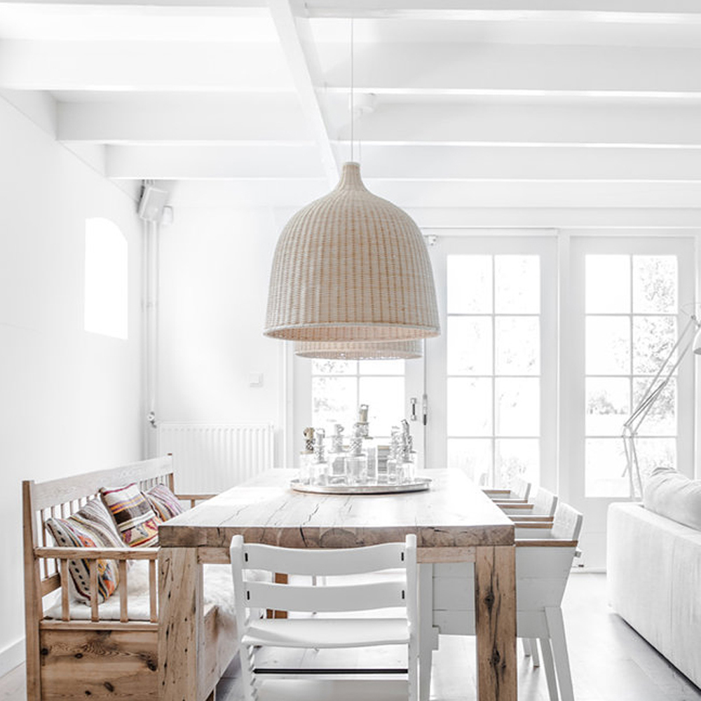 Wabi-Sabi Zen Creative Lighting Handmade Rattan Chandelier