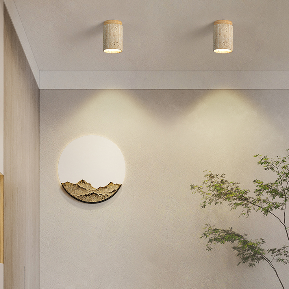 Wabi-sabi  Aisle Spot Light Living Room Wood Ceiling Lamp Designer Downlight