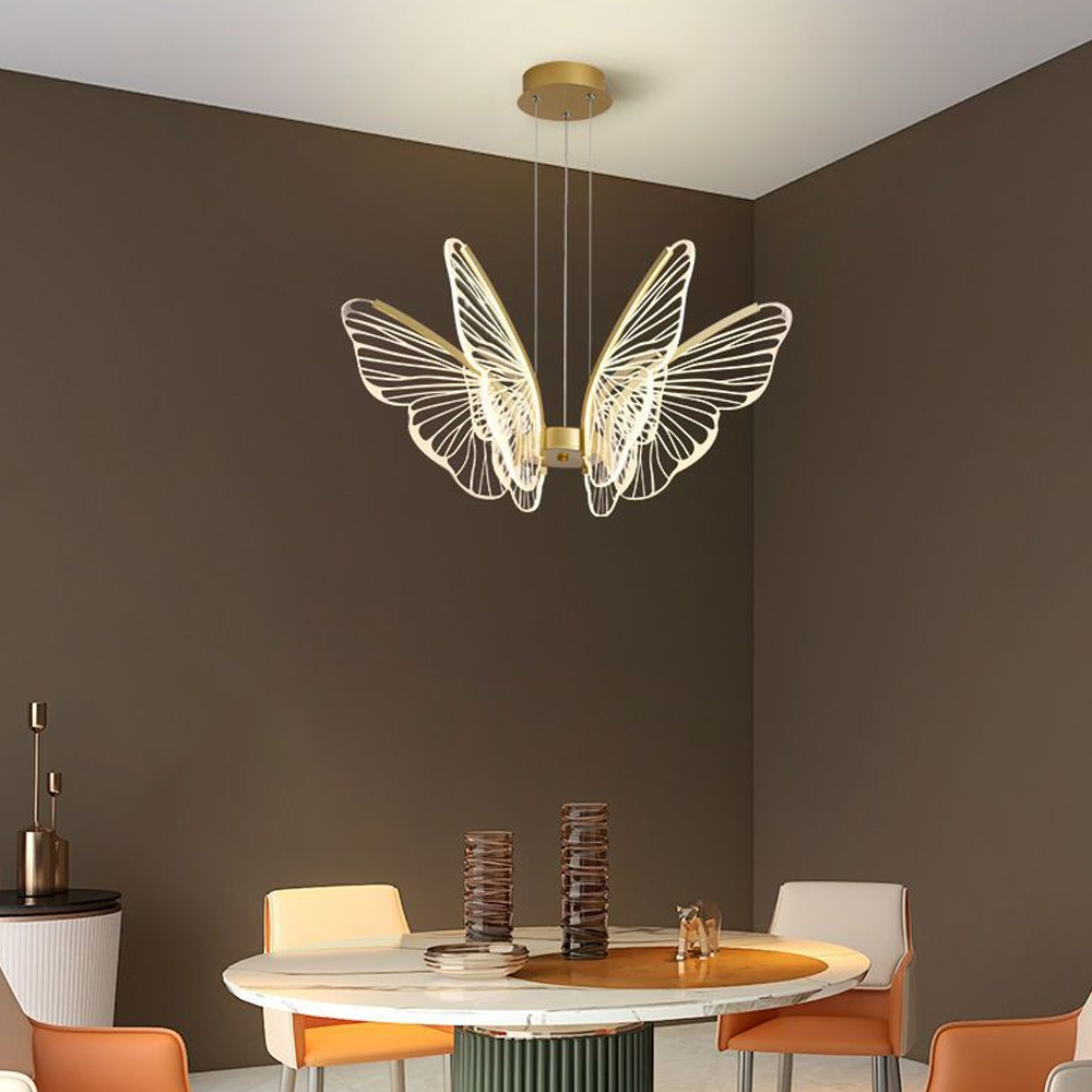 Luxury Postmodern Butterfly Chandelier Living Room Nordic Style Pendant Light