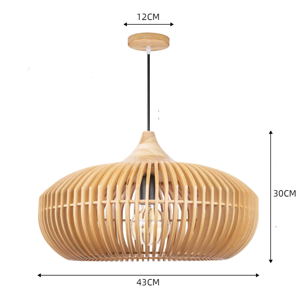 Nordic Wood Art Creative Living Room Pendant