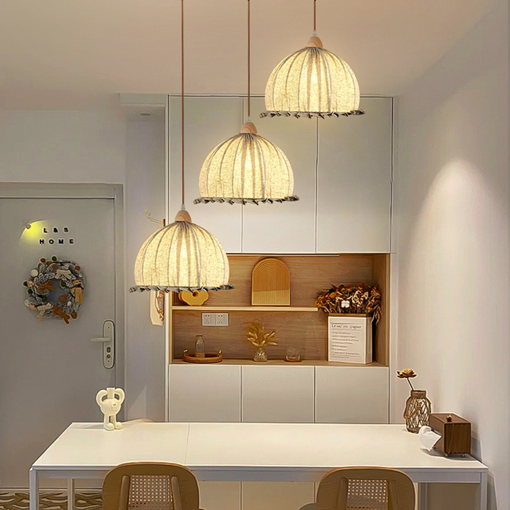 Medieval Fabric Bud Chandelier For Dining Room