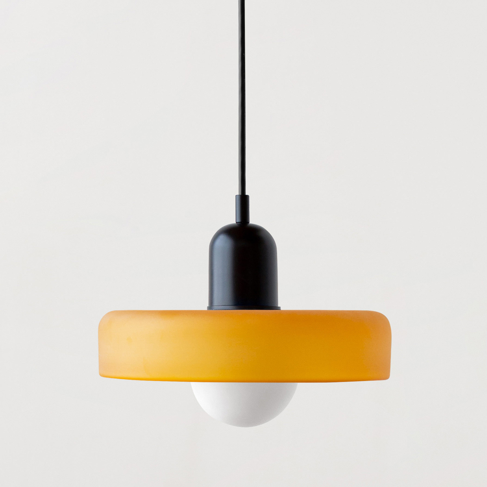 Mid-Century Modern Glass Pendant Light Memphis Dining Room Green Chandelier