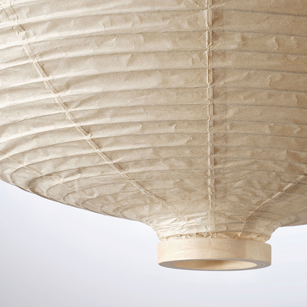 Japanese Wabi Sabi Style Paper Art Onion Shaped Handmade Pendant Light