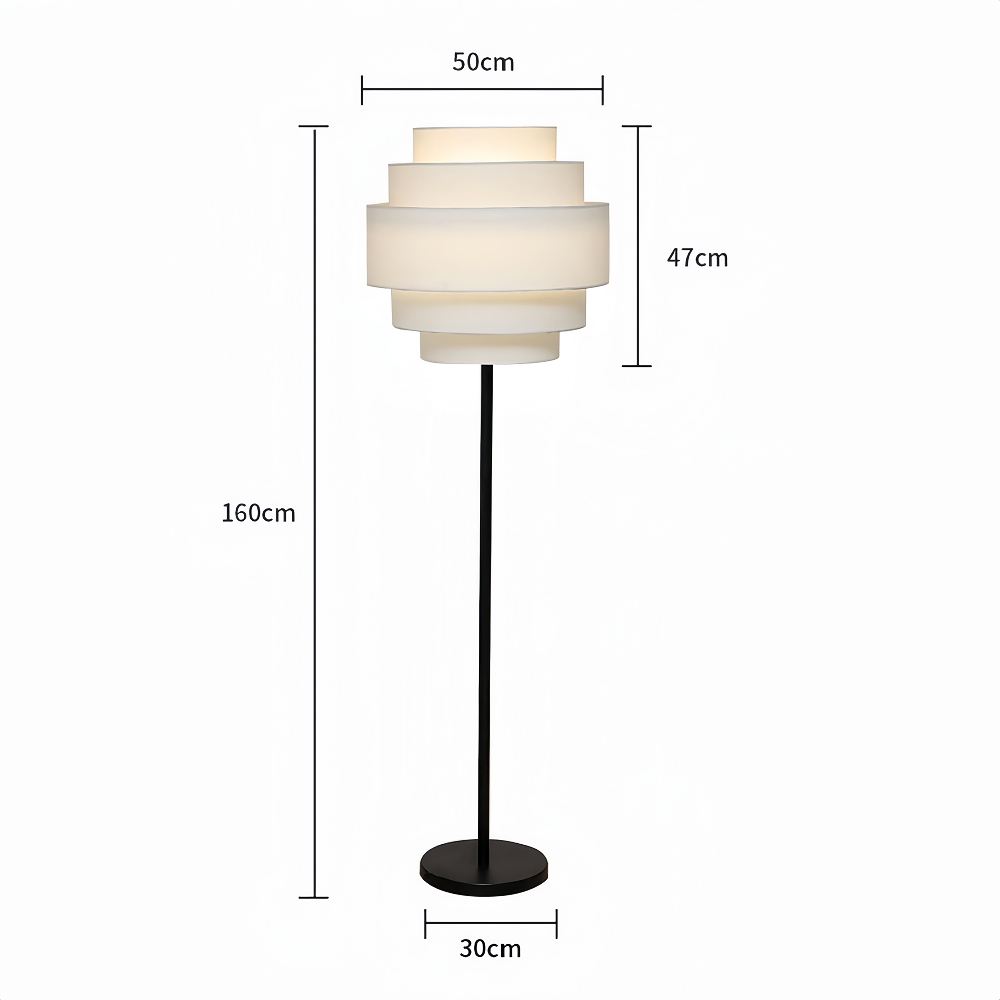 Nordic Minimalist Rattan Woven Fabric Floor Lamp
