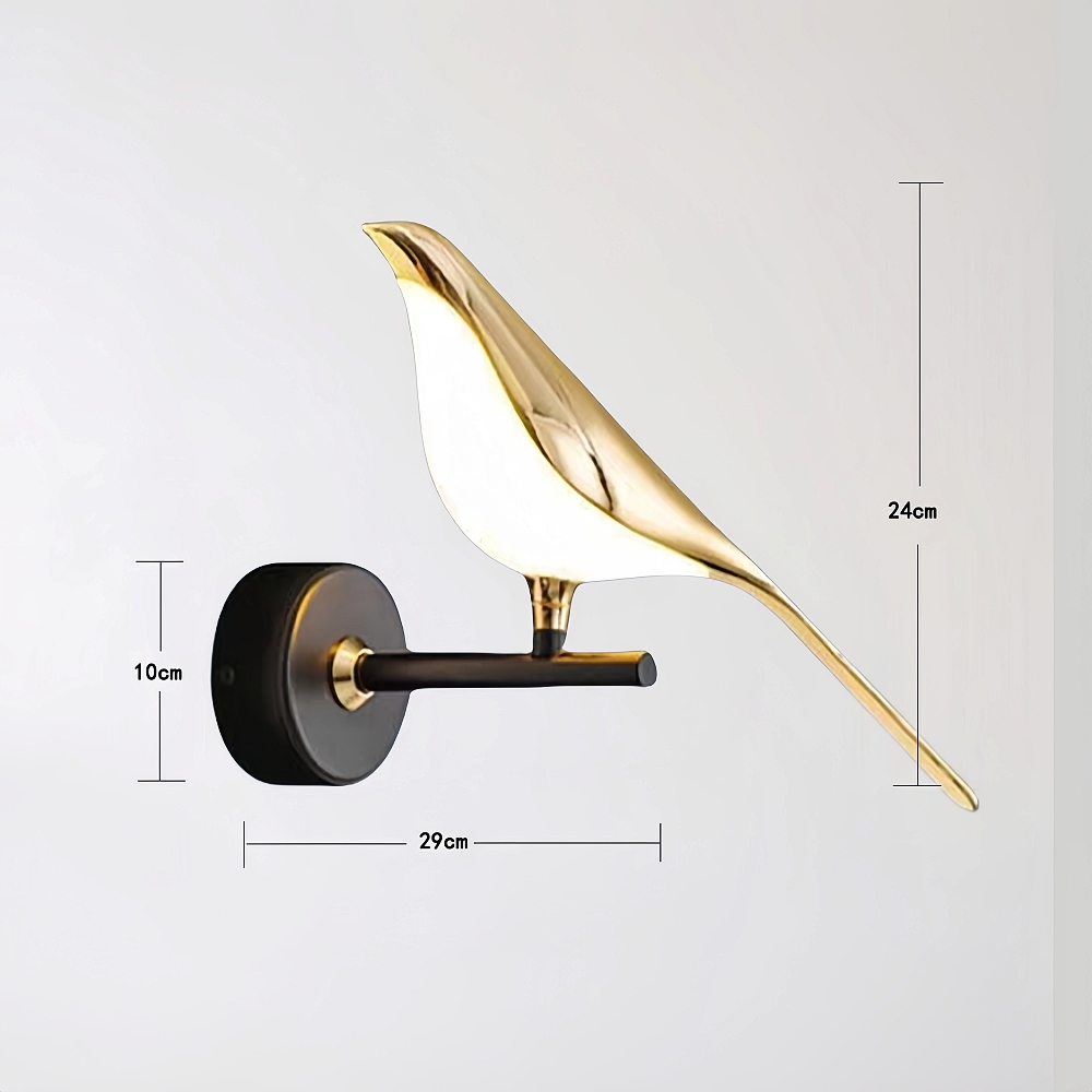 Modern Creative Magpie Bird Shaped Wall Lamp