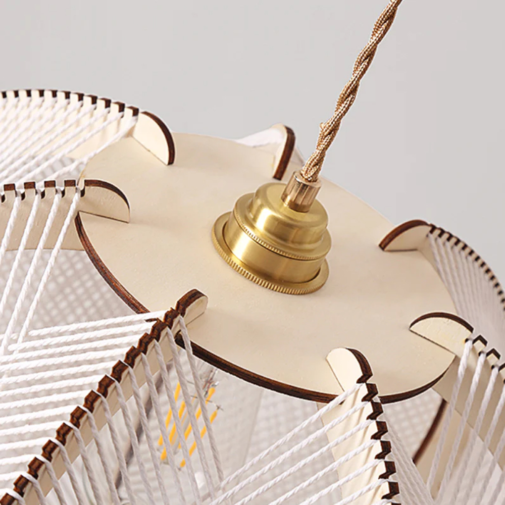 Mid-Century Scandinavian Wood Pendant Lights