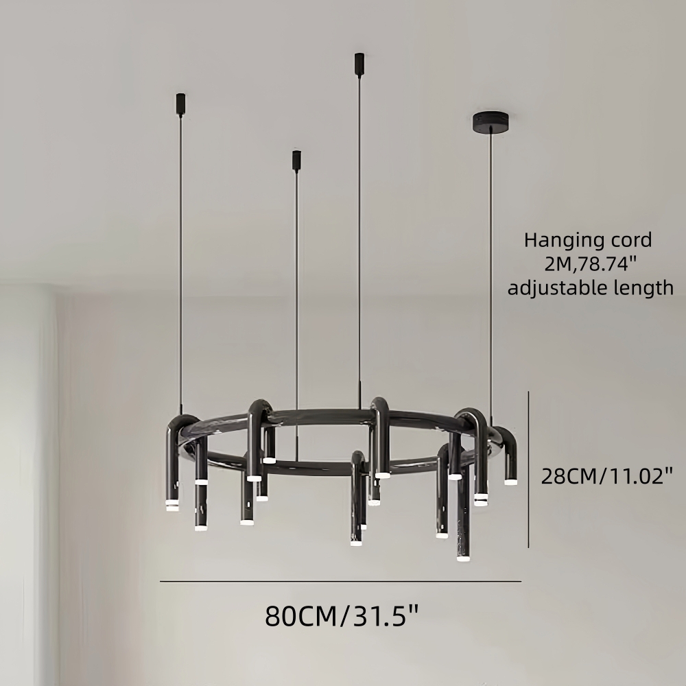 Nordic Modern U-Shaped Circular Pendant Light for Bedroom - Minimalist Creative Design