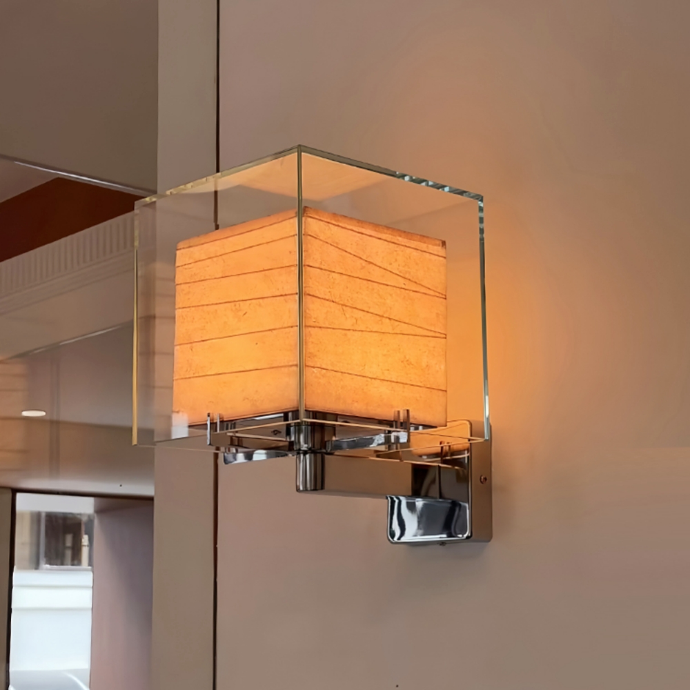 Japanese Minimalist Creative Bedroom Hallway Glass Wall Lamp