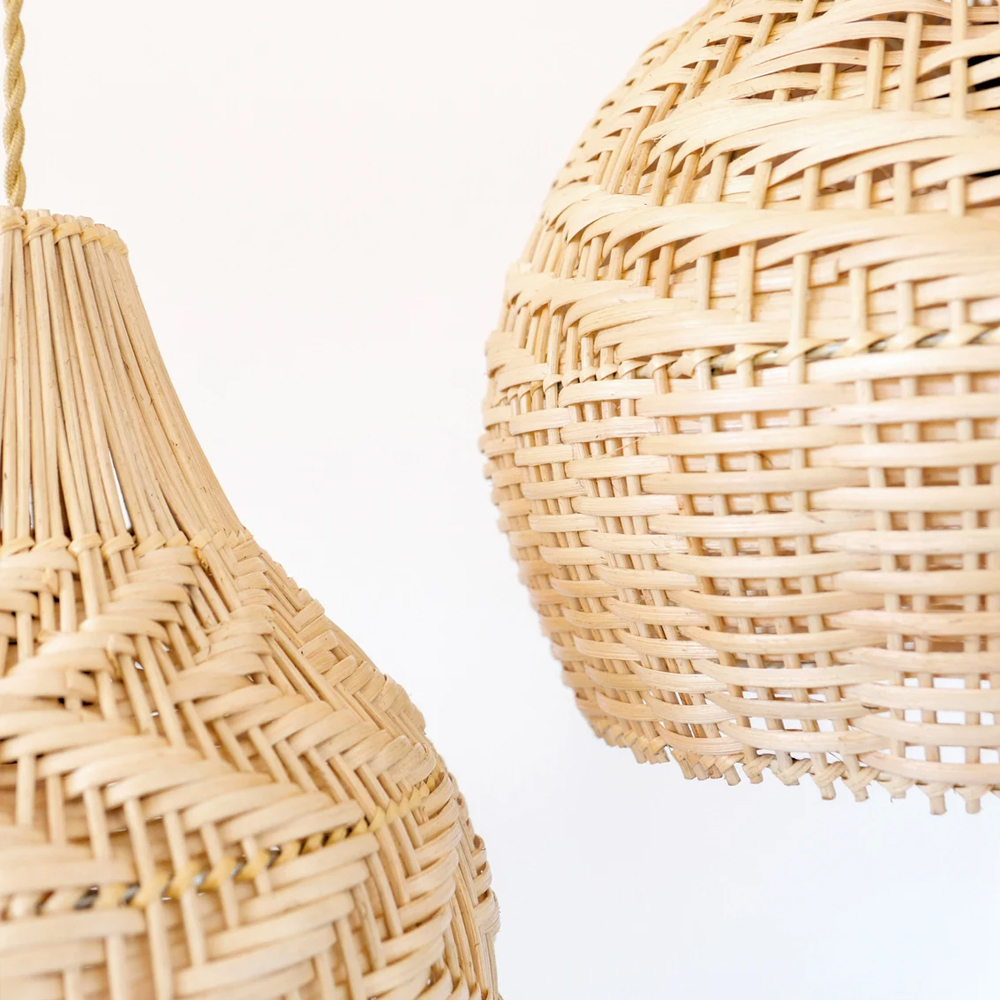 Hand-Woven Arabica Rattan Ceiling Light Basket Lampshade